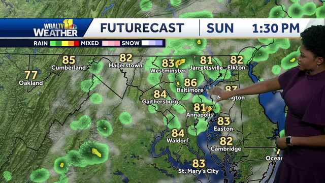 More storms in the forecast this afternoon in Maryland