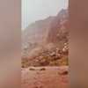Video shows water pouring over a cliff at Zion National Park in Utah