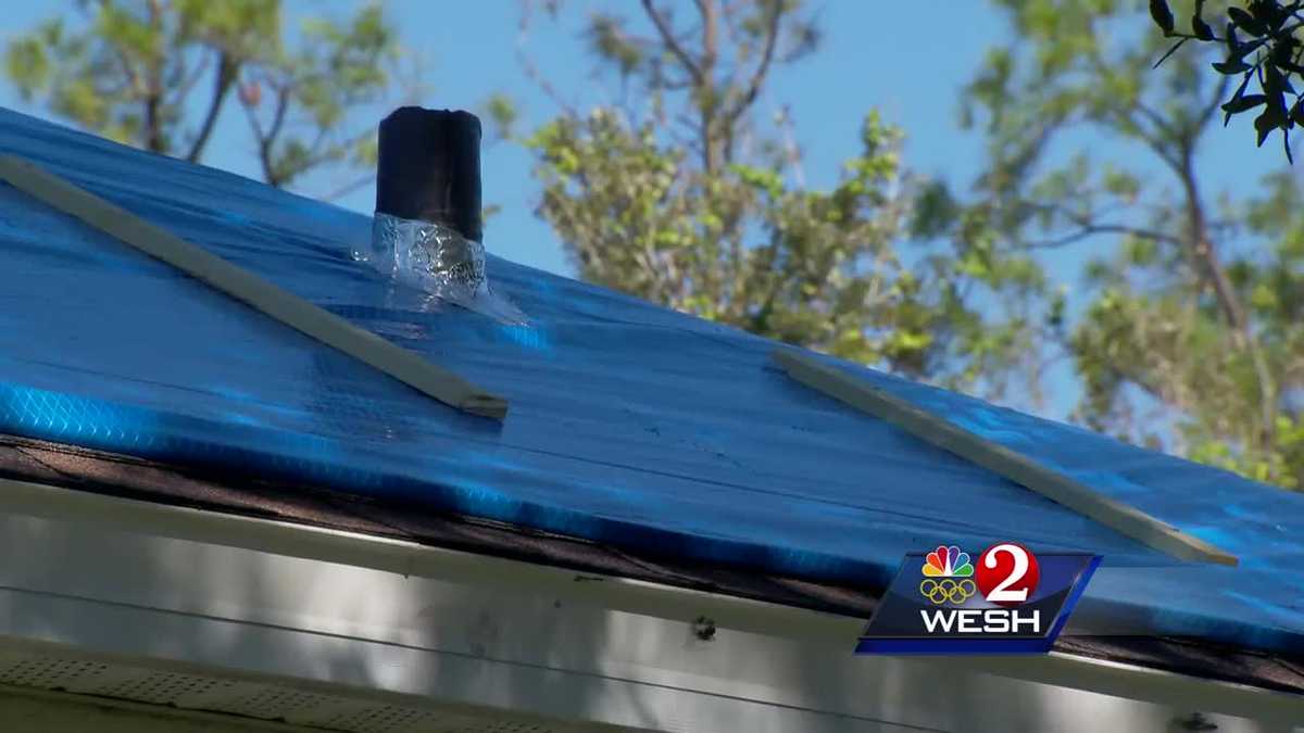 Blue tarp mistakenly put on newly-repaired roof