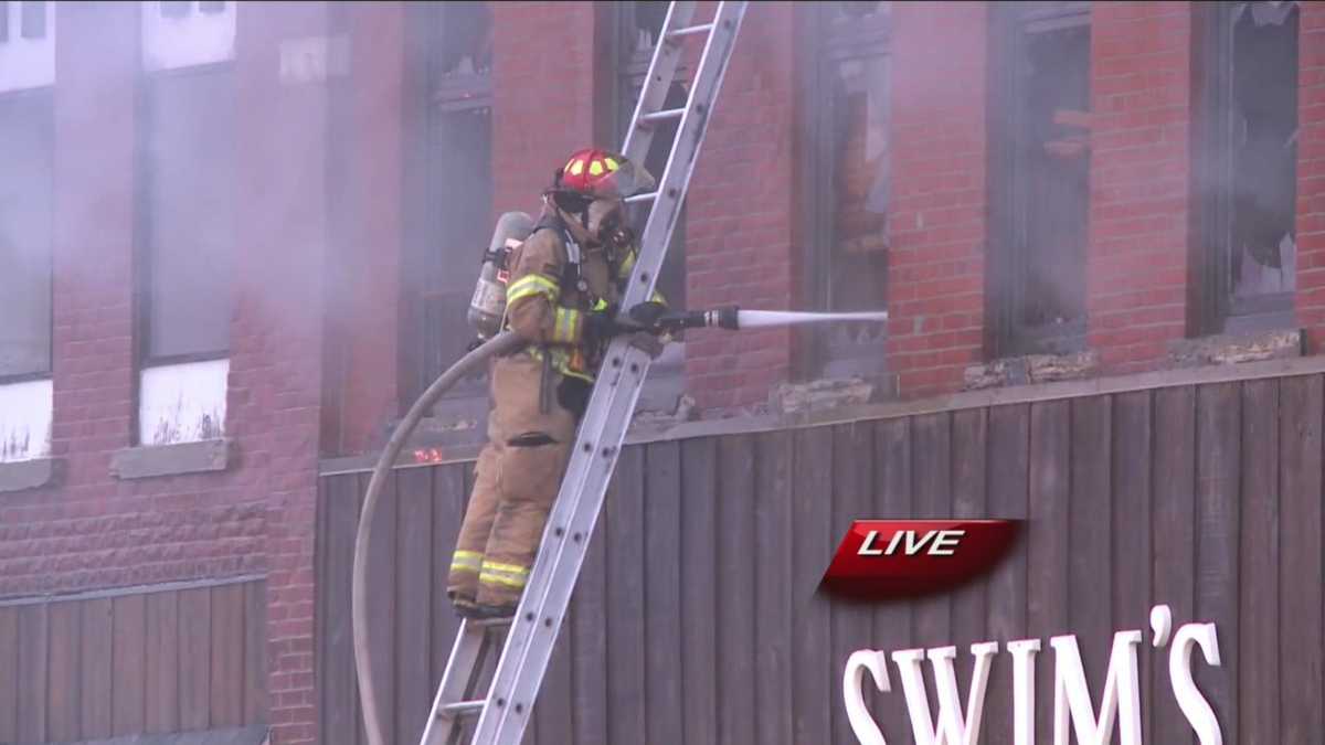 Crews battle business fires for hours