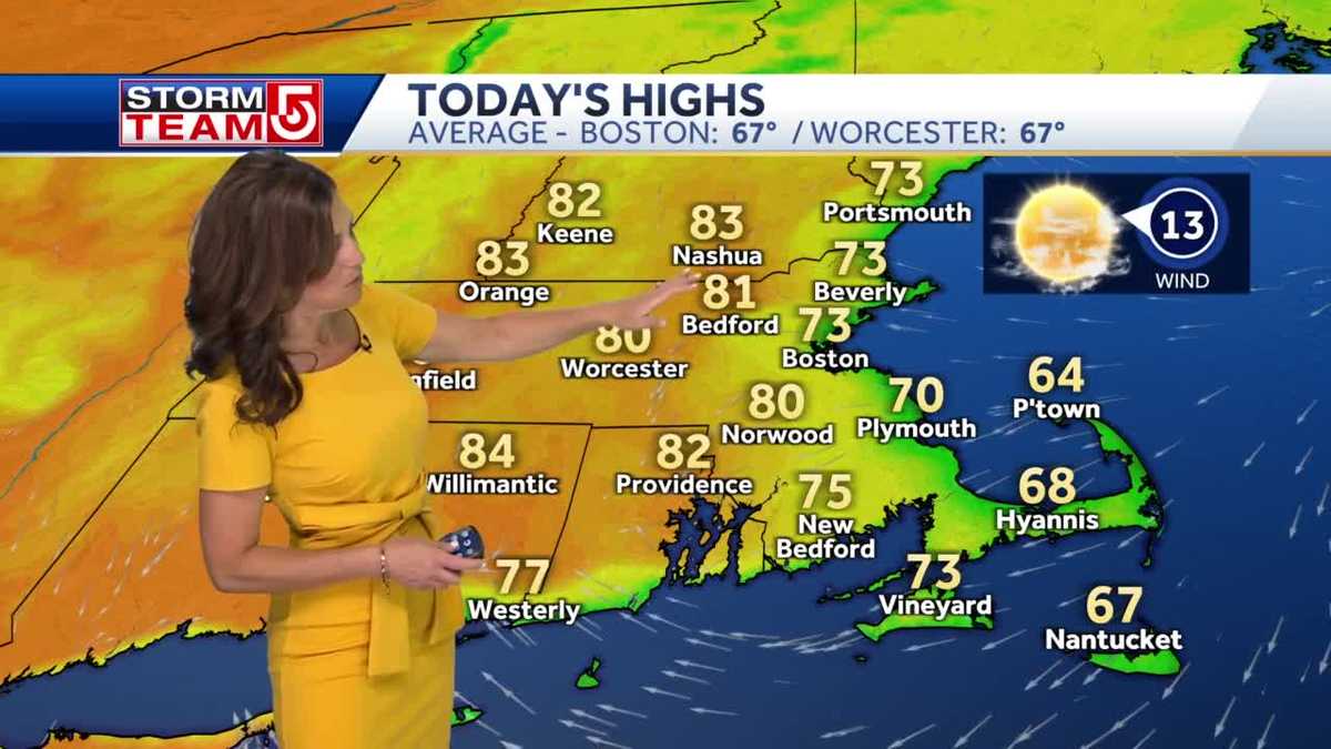 Video 80s inland, cooler along coast