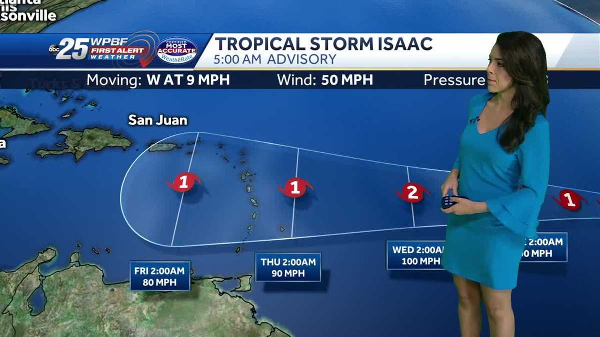 Chance of showers in the afternoon and an update on the tropics