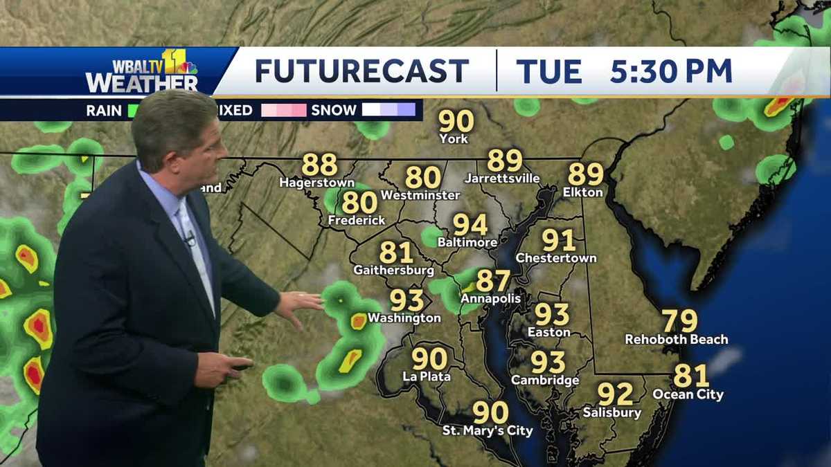 Scattered showers possible for Tuesday