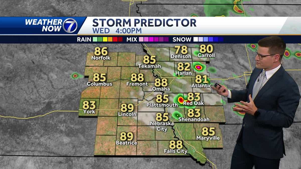 Omaha afternoon weather forecast for Wednesday, July 10