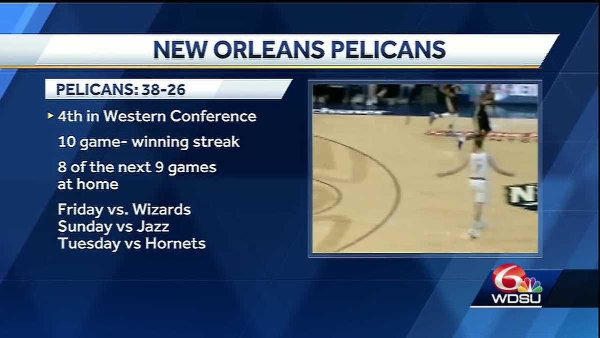 Will the Pelicans clinch an 11game winning streak?