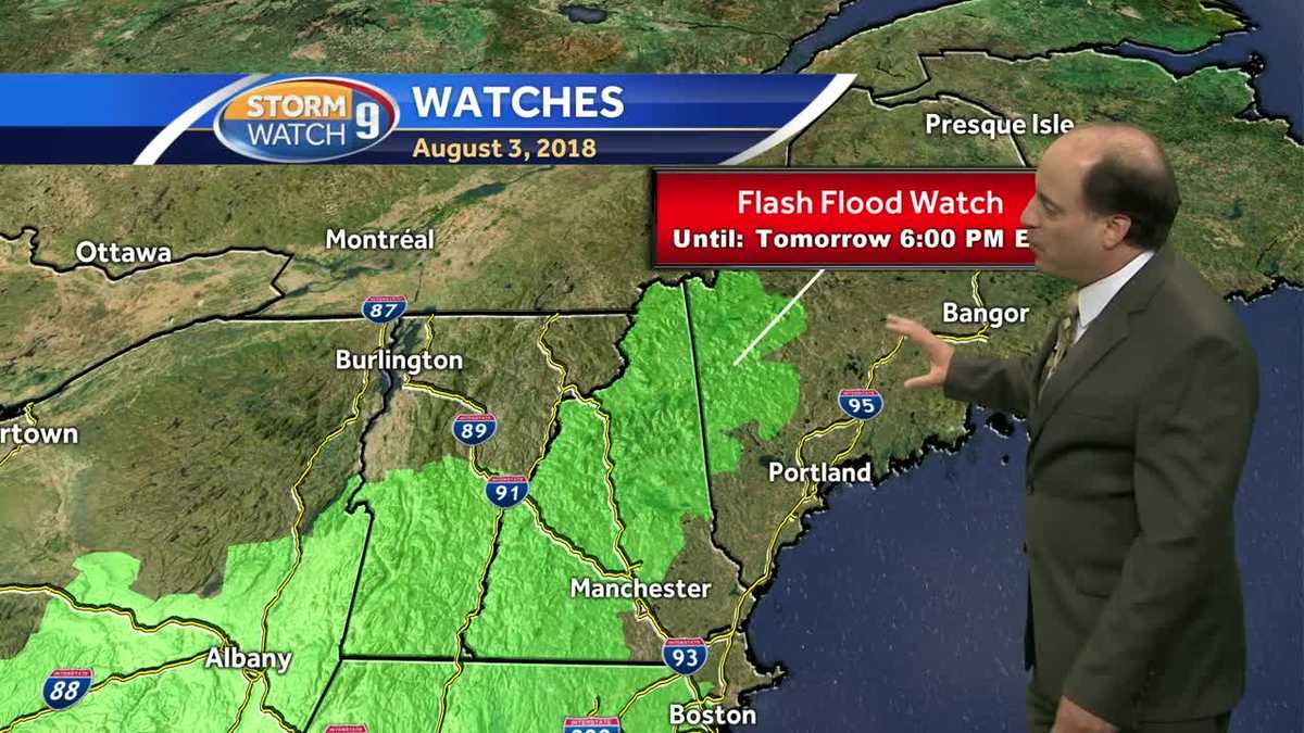 Flash flood watch in effect through Saturday evening