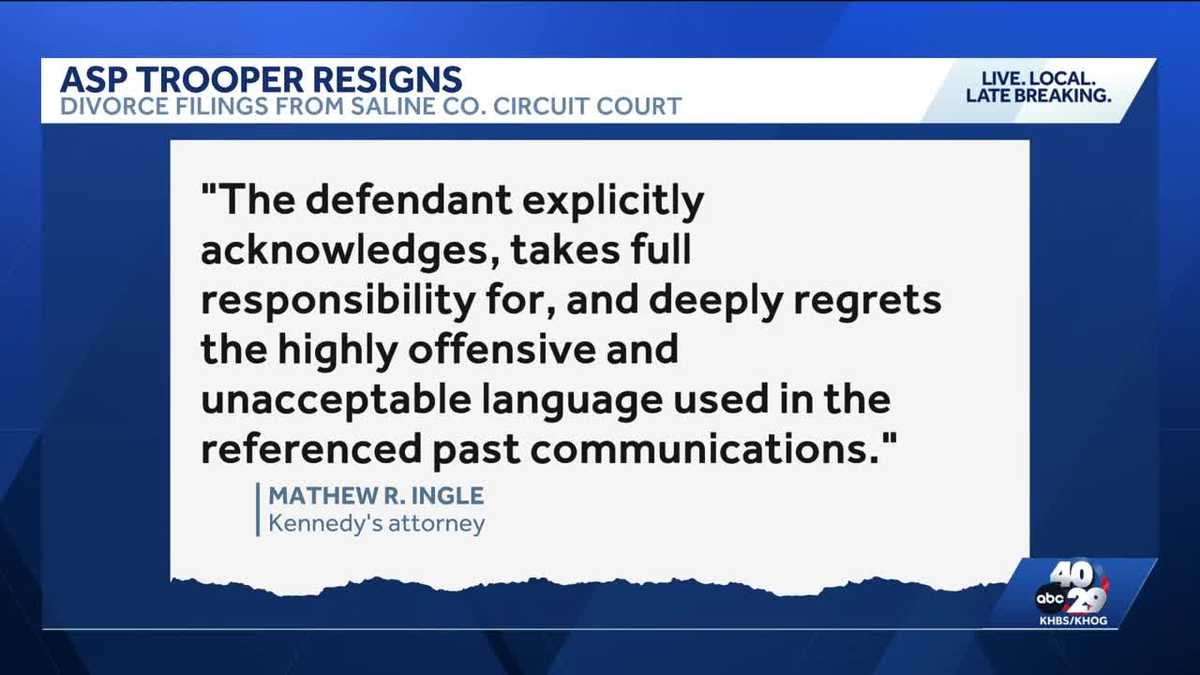 ASP Trooper's resigns after wife accused him of being a white supremacist in divorce filings