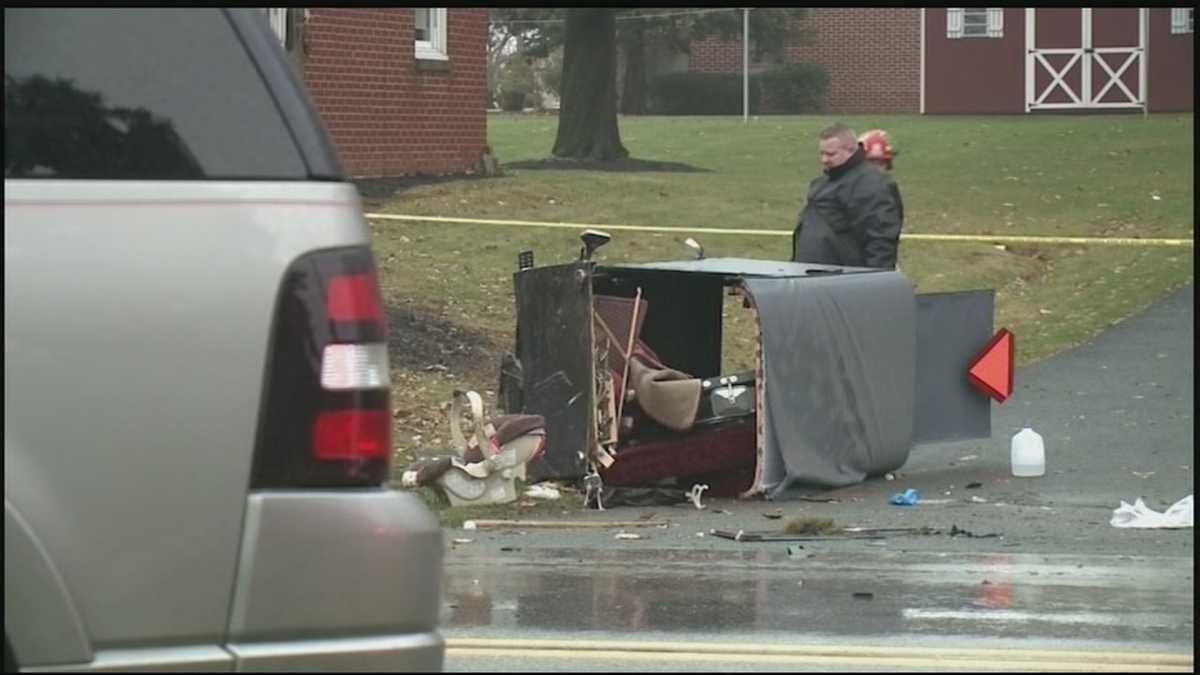 5 injured after horse and buggy, car collides on Route 896