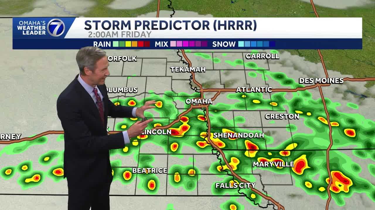 Rain overnight and Friday around Omaha and the viewing area