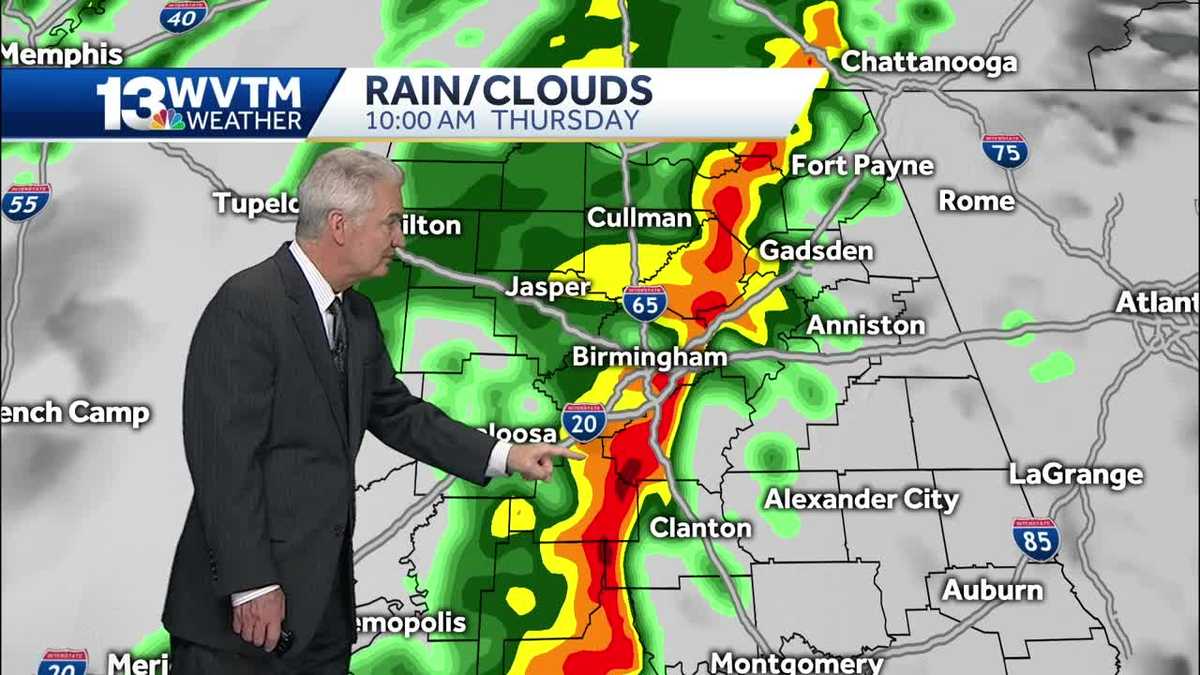 Marginal risk of severe weather in central Alabama
