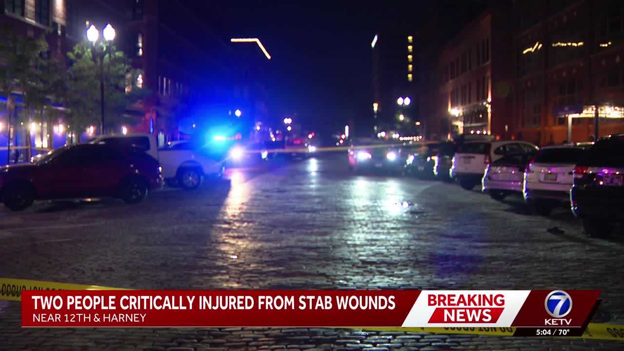 Two people critically injured in stabbing downtown