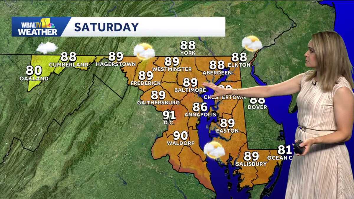 More humid on Saturday in the Baltimore area