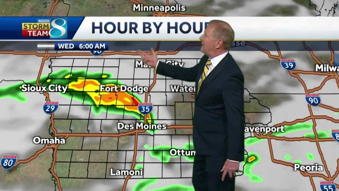 Storms possible overnight, into Wednesday morning