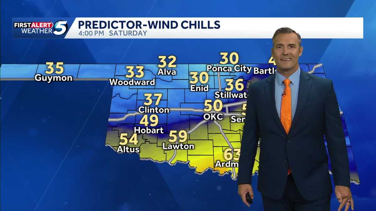TIMELINE: Rain, frigid temperatures ahead as cold front approaches Oklahoma
