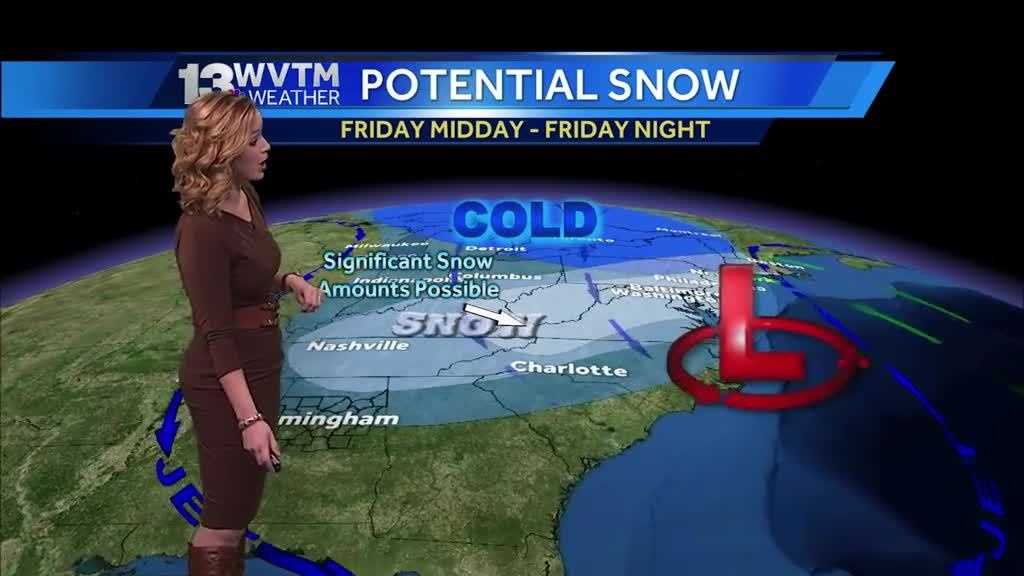 Rain turns to snow then changes to all snow Friday midday