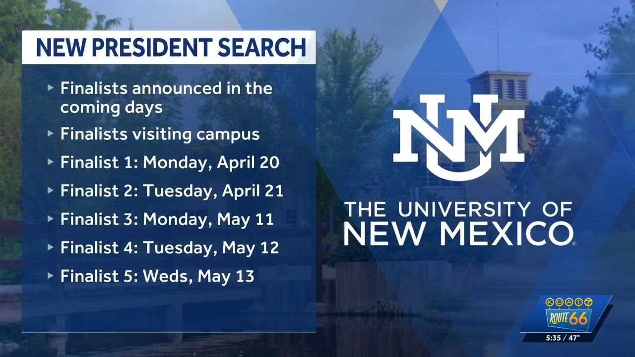 UNM presidential finalists set to visit campus