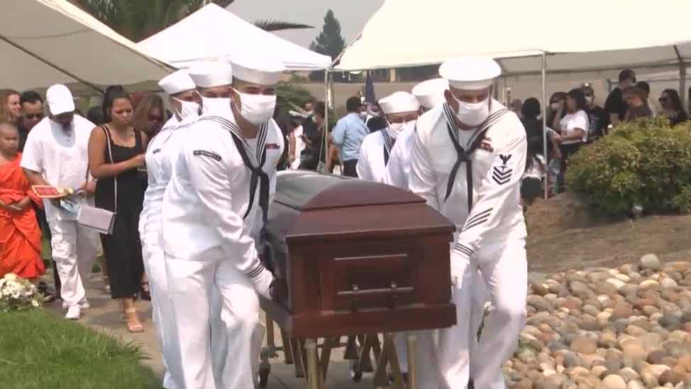 Family, friends say final goodbye to Stockton sailor killed in Marine