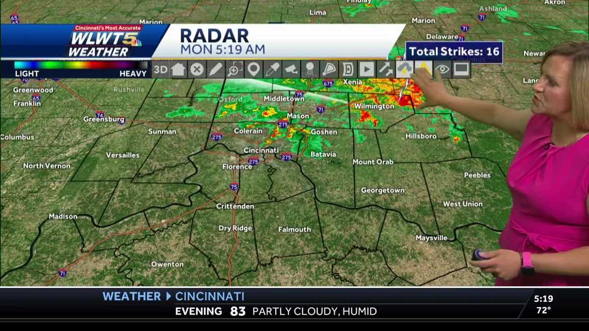 Starting the Day with Downpours In Cincinnati