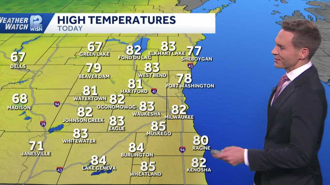 From warm to cool Tuesday across southeast Wisconsin