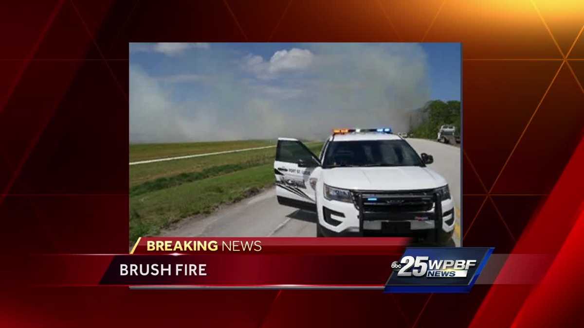 Crews battle Port St. Lucie brush fire