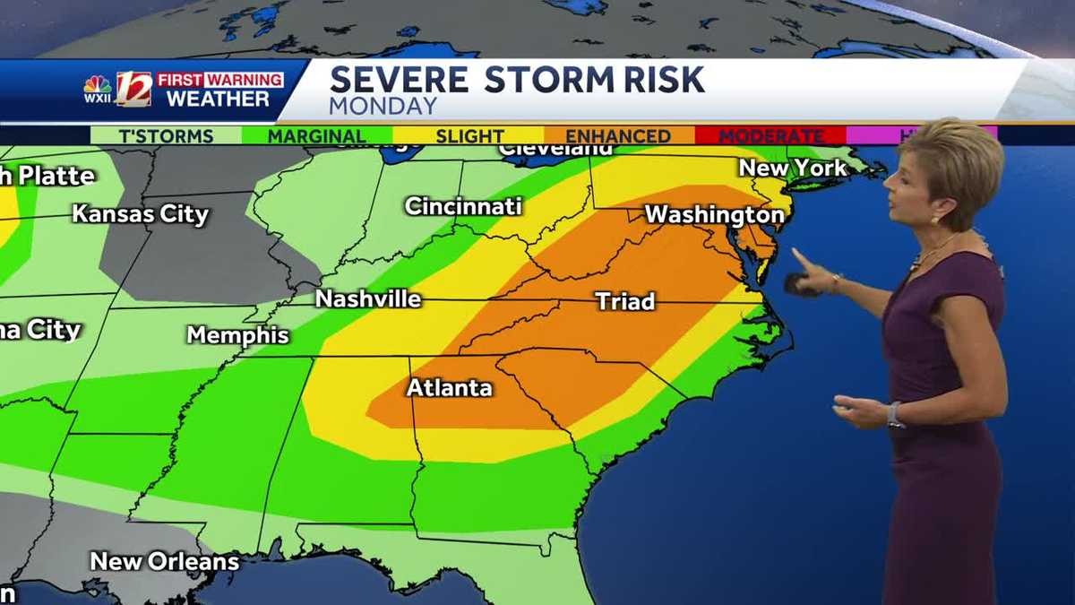 WATCH: Severe storm threat Monday - WXII