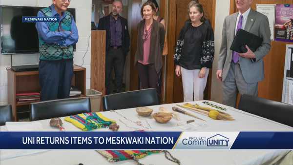 Meskwaki Nation welcomes home cultural items returned by UNI