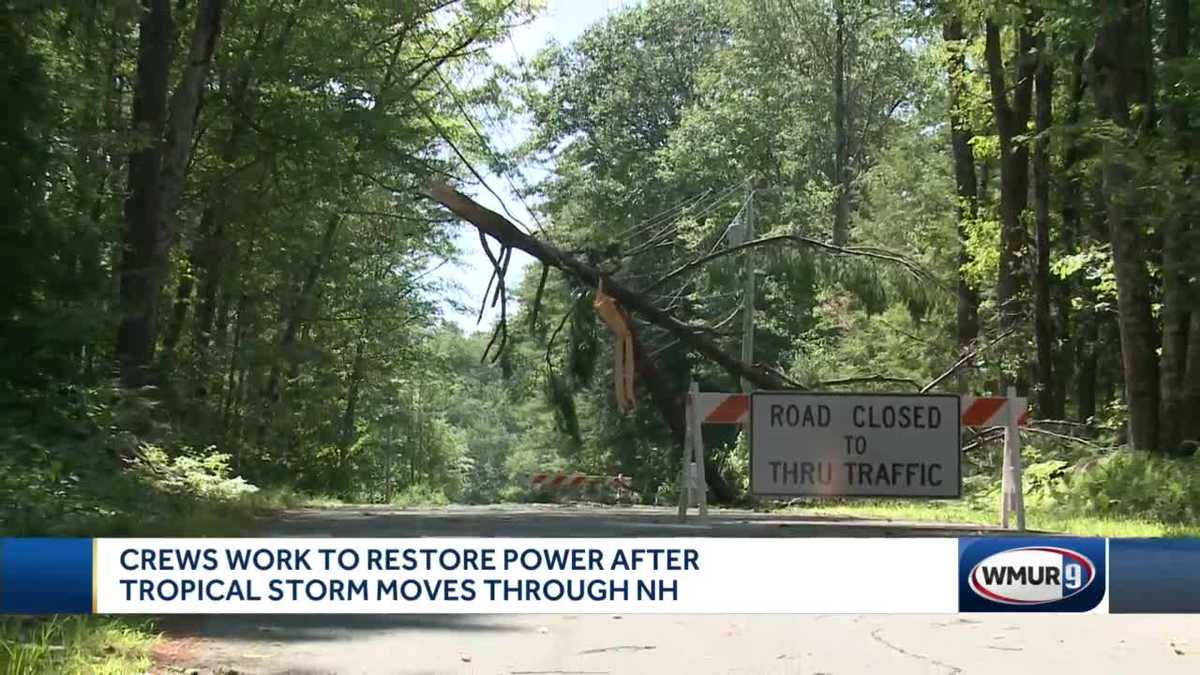 Thousands still without power in wake of tropical storm