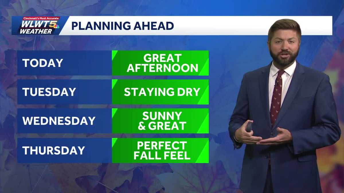 Sunshine and a Fall feel continue for Cincinnati