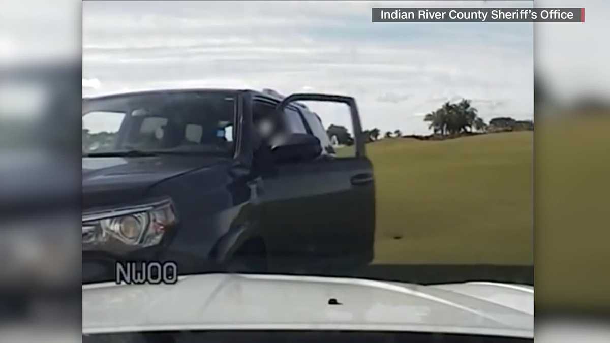 Caught on camera: Woman leads police on wild golf course chase