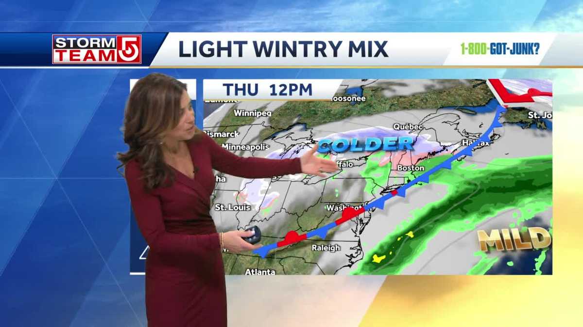 Video: Mild today, but chance of snow late week