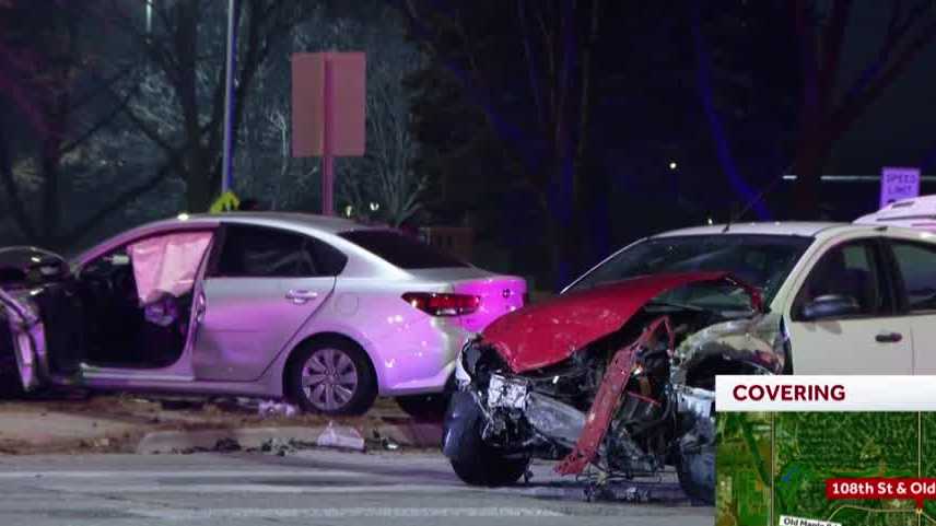 Serious injuries in two-car crash
