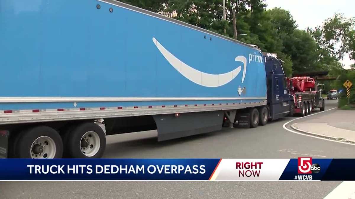 Amazon driver collides with commuter rail train bridge