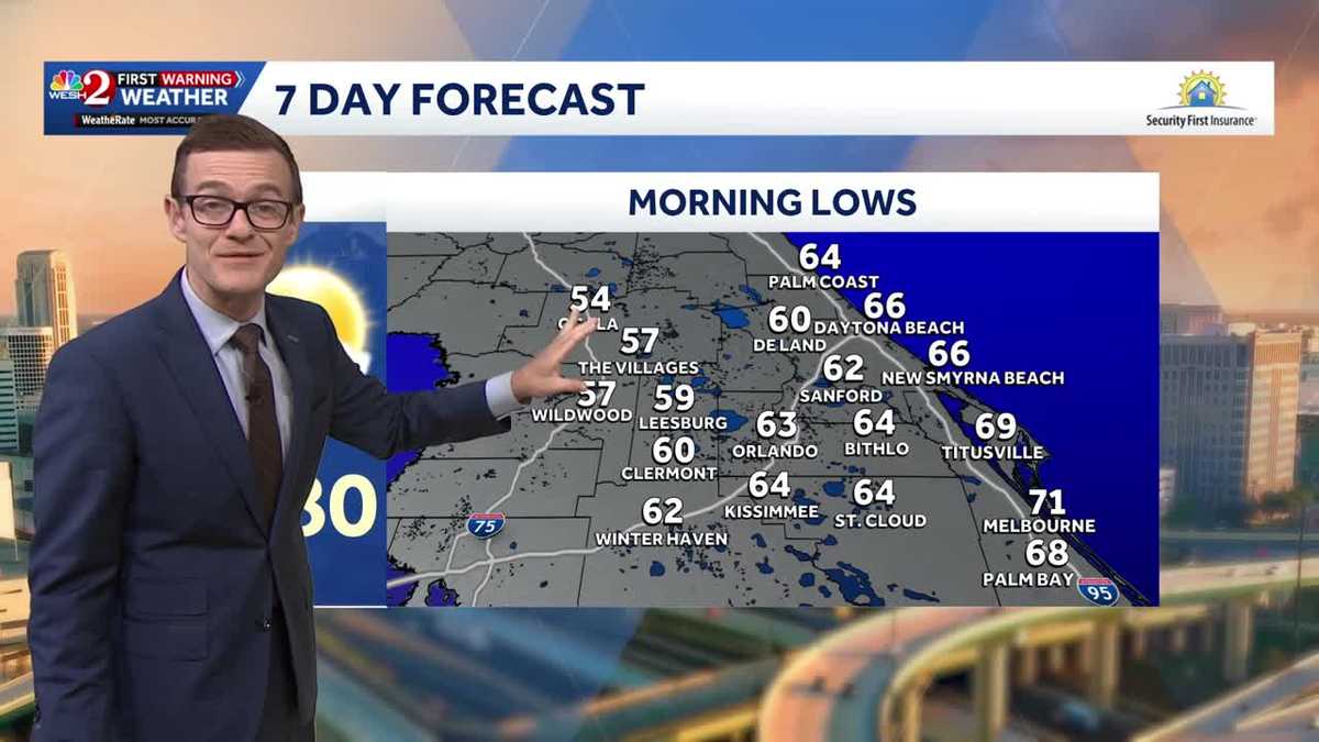 Central Florida to see cooler mornings this week