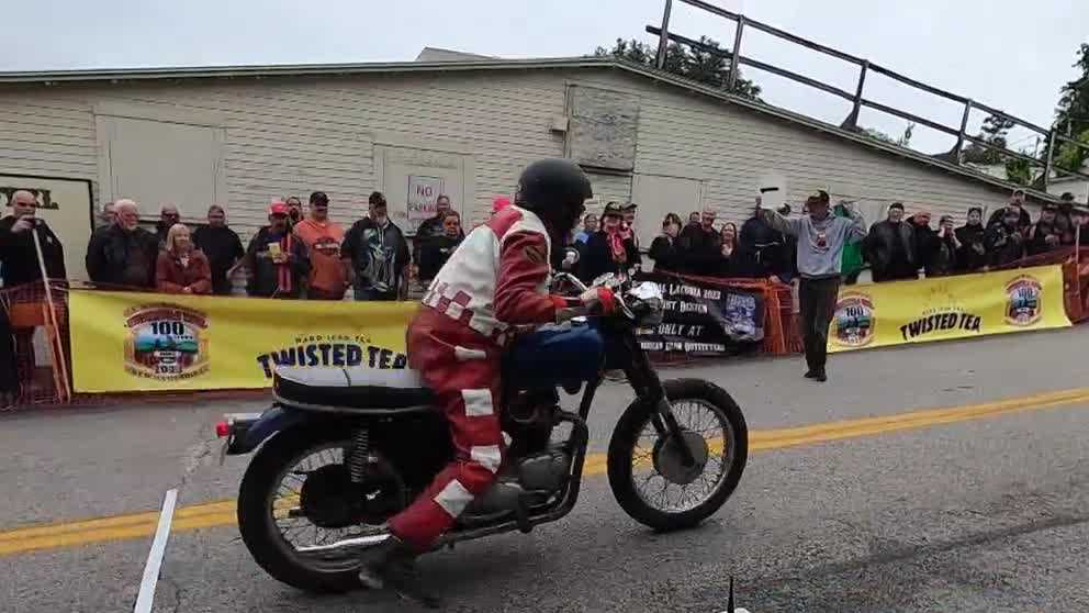 Vintage motorcycles compete in annual Tower Hill Climb in Laconia