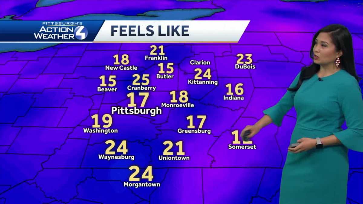 Mostly Sunny and Seasonably Cold Tuesday