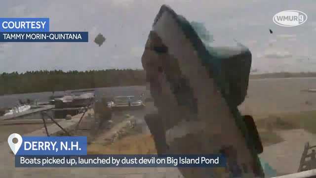 Dust devil launches boats into air in Derry, NH - Vimarsana News