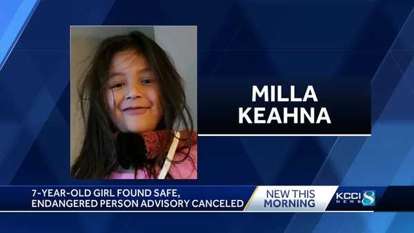 missing iowa girl safely located