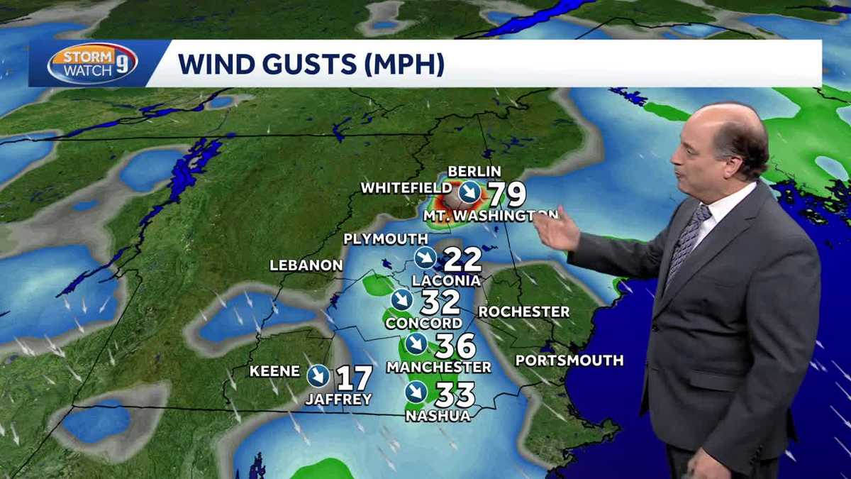 NH forecast video: Snow ends, strong winds continue