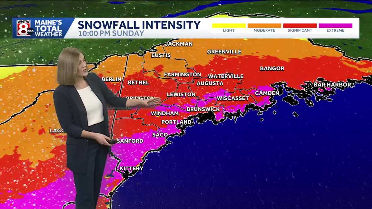 Heavy snow pushes into Maine making travel dangerous