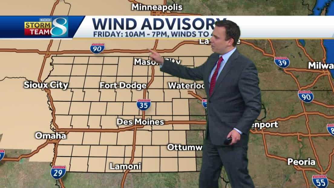 KCCI weather forecast: Friday will be breezy throughout central Iowa