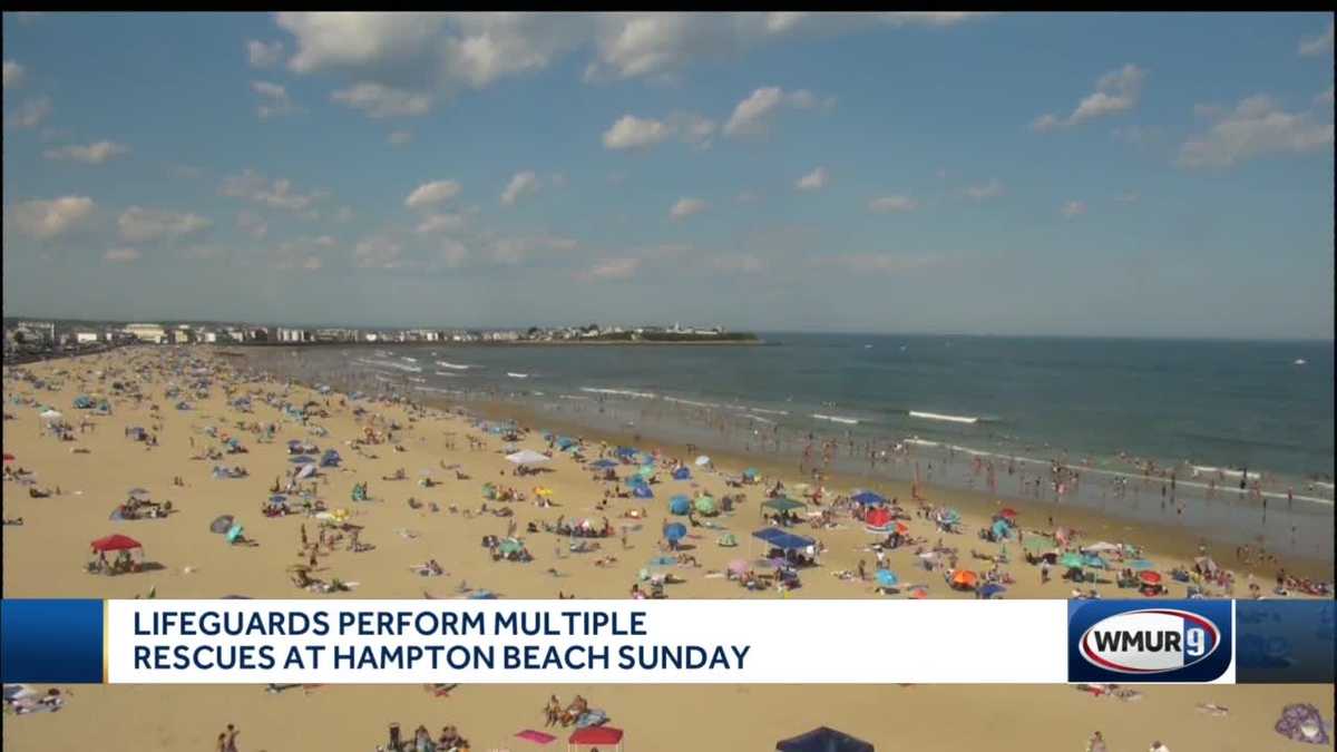 Lifeguards make multiple rescues at Hampton Beach on Sunday