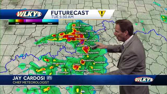 2 waves of showers and storms