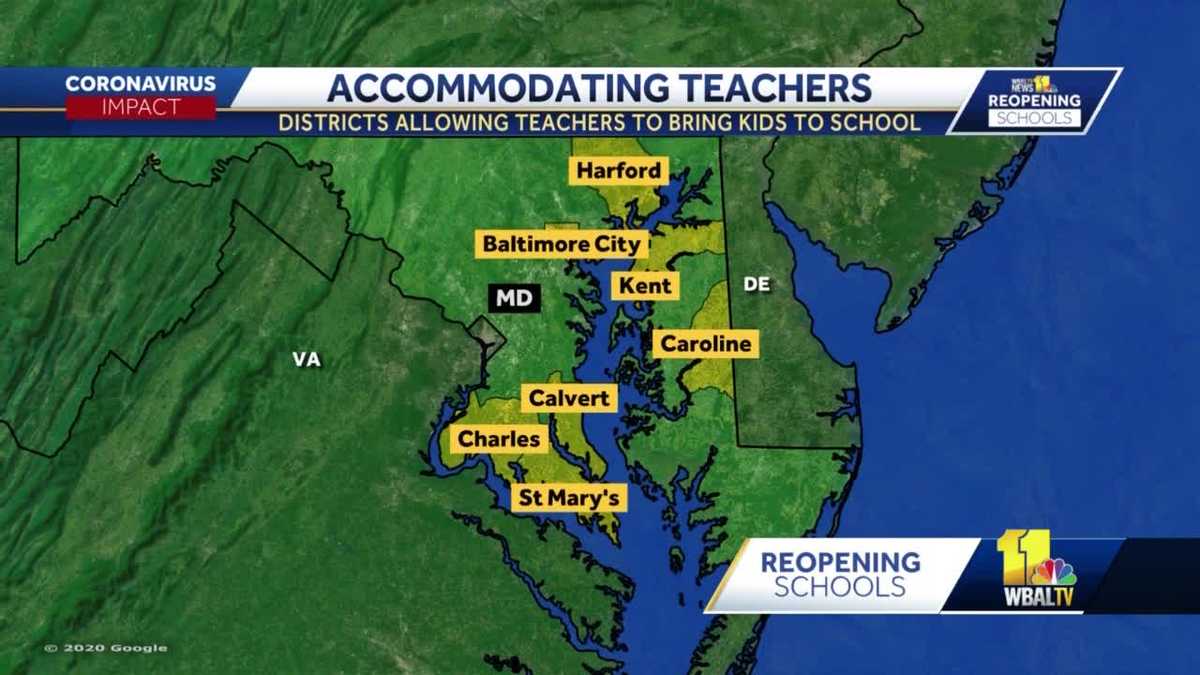 Maryland school districts allow teachers to bring kids to work