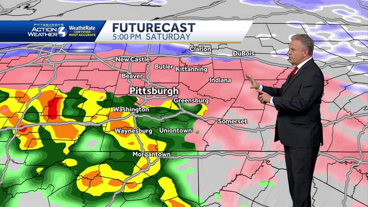 Pennsylvania rain/wintry mix on Saturday