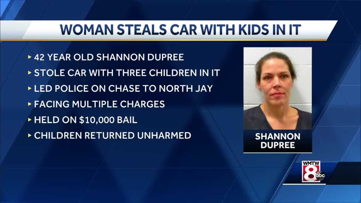 Woman arrested after stealing car with three children inside