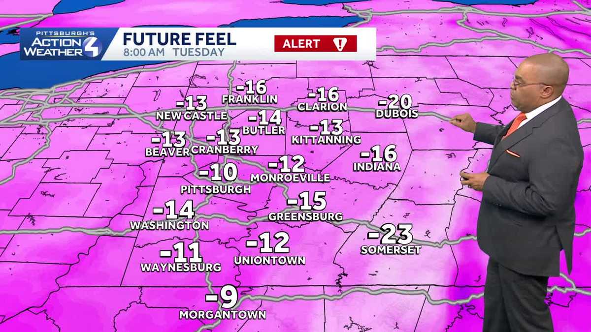 Pittsburgh: Subzero wind chills coming Tuesday