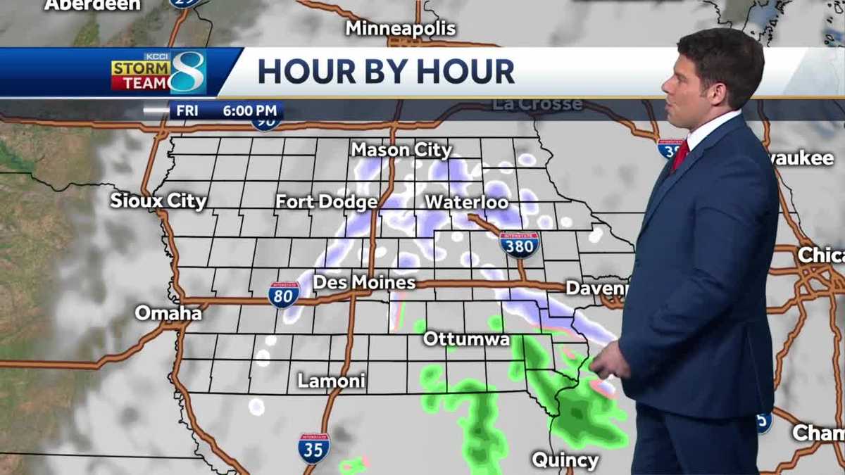 Scattered snow showers move out tonight