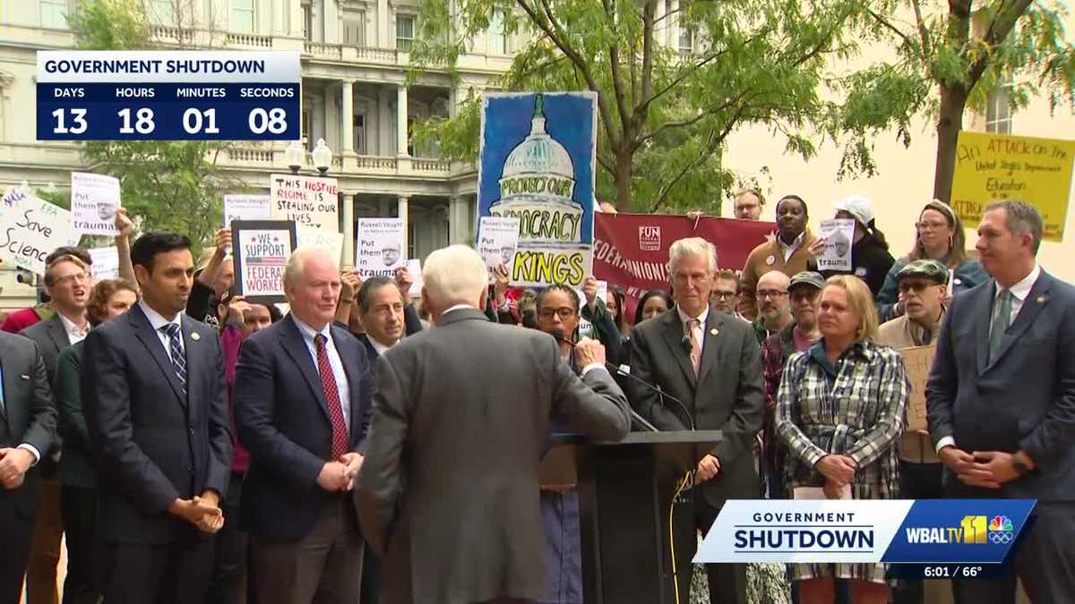 Maryland congressmen hold rally calling for end to government shutdown