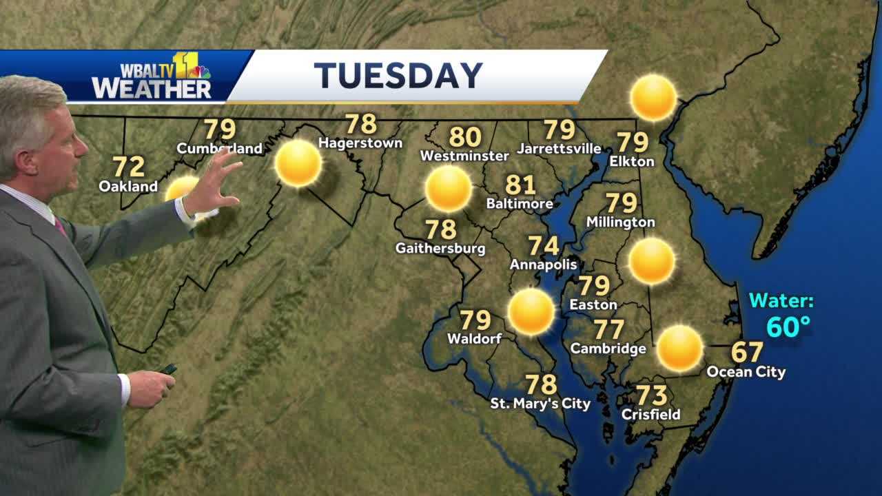 Mostly Sunny, Warmer Tuesday