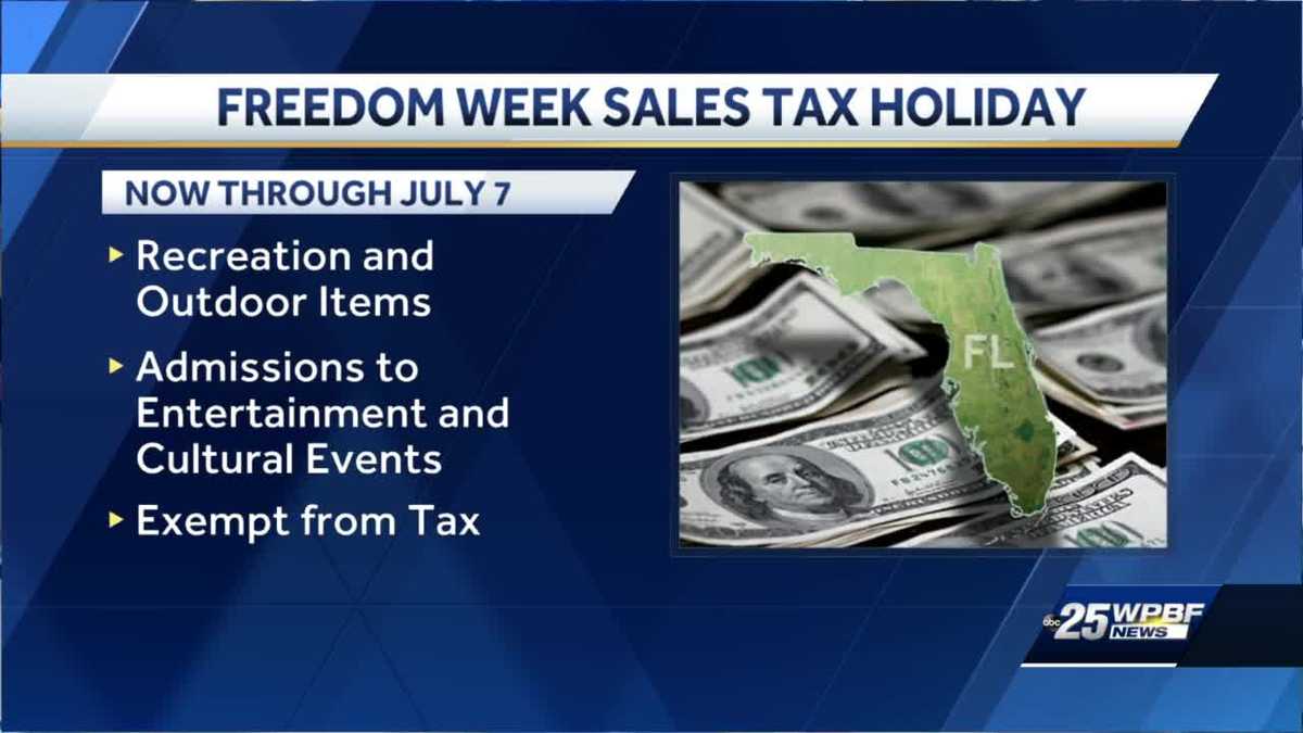 Florida 'Freedom Week' What items, activities get tax breaks